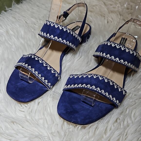 Violet & Red Blue Suede Strappy Sandals - Picture 2 of 5